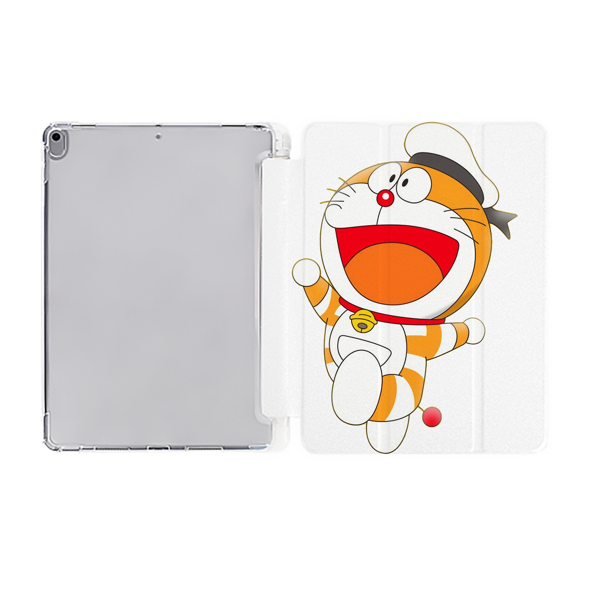 （画像用） ドラえもん Doraemon IPad ケース ペン収納付き 三つ折りスタンド PUレザー×シリコン 対応機種9.5/10.5/10.9インチ